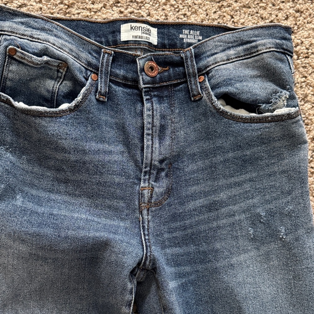 Kensie Distressed Blue Men's Slim Jeans